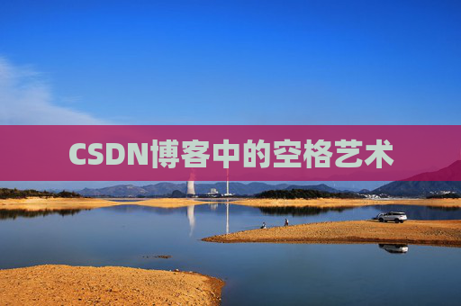 CSDN博客中的空格艺术